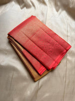 Load image into Gallery viewer, Classic Gold &amp; Red 2gm Zari Tissue Kanchipuram Handloom Silk Saree SS26397

