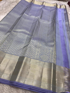 Pastel Lavender Bridal Elegance Kanchipuram Handloom Silk Saree SS25908