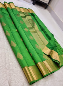 Classic Green Elegance Kanchipuram Silk Saree SS23825