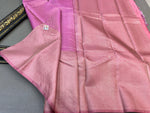 Load image into Gallery viewer, Classic Lilac Pink Bridal Elegance Kanchipuram Handloom Silk Saree SS23595
