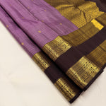 Load image into Gallery viewer, Classic Mauve &amp; Coffee Brown 1gm Zari Elegance Kanchipuram Handloom Silk Saree SS24680
