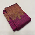 Load image into Gallery viewer, Classic Deep Pink 2gm Zari Temple Bridal Elegance Kanchipuram Handloom Silk Saree SS26582
