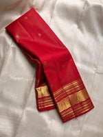 Load image into Gallery viewer, Classic Fiery Red Elegance Kanchipuram Handloom Silk Saree SS25402
