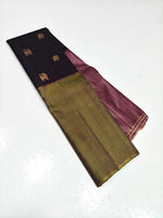 Load image into Gallery viewer, Classic Onion Pink Plum &amp; Sage Green 2gm Zari Bridal Elegance Kanchipuram Handloom Silk Saree SS28117
