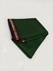 Classic Bottle Green 2gm Zari Elegance Kanchipuram Silk Saree SS23945