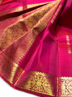 Load image into Gallery viewer, Classic Ruby Pink 2gm Zari Elegance Kanchipuram Handloom Silk Saree SS23557
