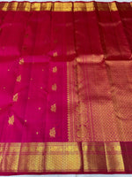 Load image into Gallery viewer, Classic Reddish Pink 2gm Zari Kanchipuram Handloom Silk Saree SS25838
