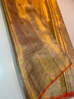 Load image into Gallery viewer, Classic Pastel Peach Bridal Elegance Kanchipuram Handloom Silk Saree SS26867
