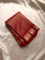 Load image into Gallery viewer, Classic Scarlet Red Elegance Kanchipuram Handloom Silk Saree SS24545
