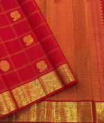 Load image into Gallery viewer, Classic Scarlet Red 1gm Zari Kanchipuram Handloom Silk Saree SS25645
