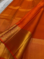 Load image into Gallery viewer, Classic Burnt Orange Bridal Elegance Kanchipuram Handloom Silk Saree SS27819
