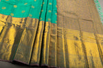 Load image into Gallery viewer, Classic Sea Green &amp; Pastel Orange  Kanchipuram Handloom Silk Saree SS26622
