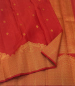 Load image into Gallery viewer, Classic Brick Orange 2gm Zari Bridal Elegance Kanchipuram Handloom Silk Saree SS27608
