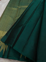 Load image into Gallery viewer, Classic Emerald Green Elegance Kanchipuram Handloom Silk Saree SS24851
