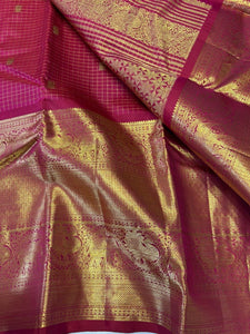 Classic Maroon Pink Elegance Kanchipuram Silk Saree SS23915