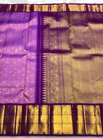Load image into Gallery viewer, Classic Lavender 2gm Zari Elegance Kanchipuram Handloom Silk Saree SS25273
