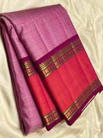 Load image into Gallery viewer, Classic Onion Pink &amp; Dark Rose 2gm Zari Elegance Kanchipuram Handloom Silk Saree SS25318
