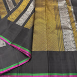 Load image into Gallery viewer, Classic Charcoal Black 2gm Zari Kanchipuram Handloom Silk Saree SS25731
