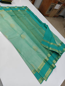 Classic Sea Green Kanchipuram Handloom Silk Saree SS25924