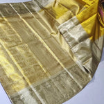 Load image into Gallery viewer, Classic Shimmer Gold Bridal Elegance Kanchipuram Handloom Silk Saree SS28086
