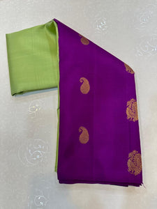 Classic Light Green & Vadamalli Kanchipuram Handloom Silk Saree SS26330