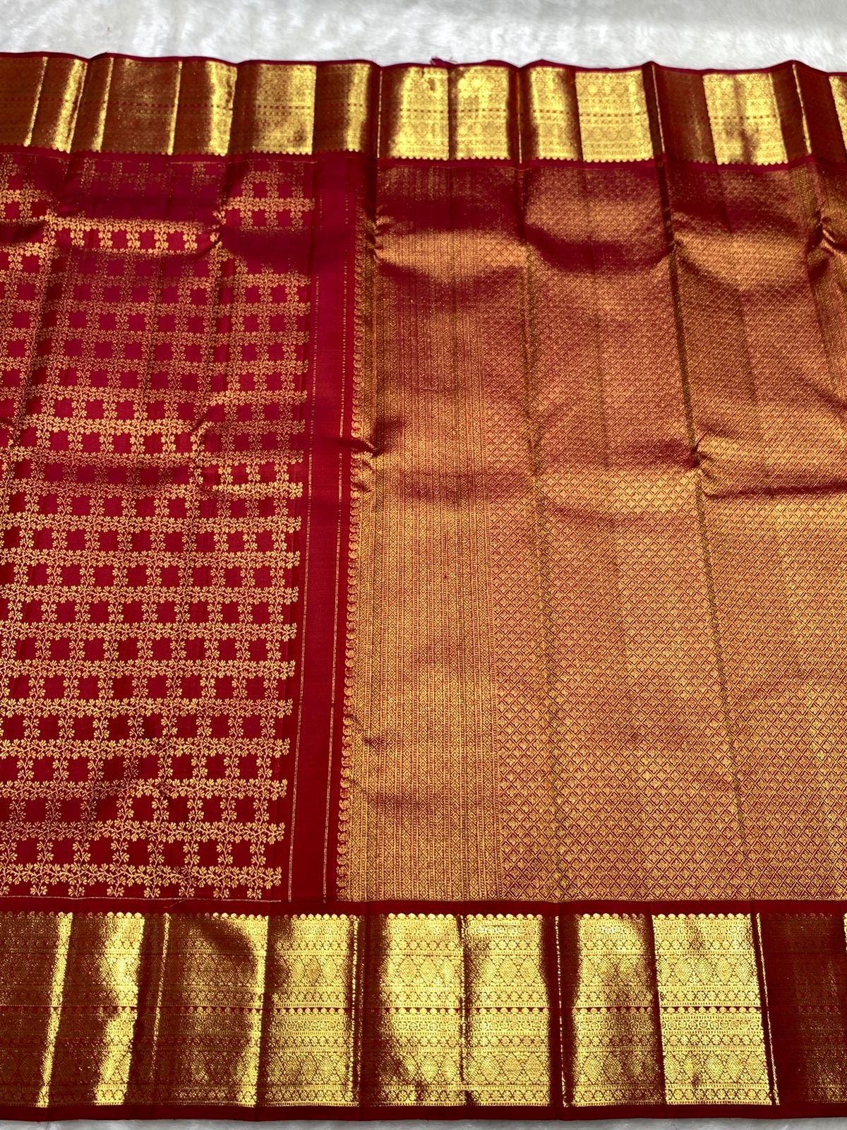 Classic Pinkish Orange 2gm Zari Bridal Elegance Kanchipuram Handloom Silk Saree SS25450