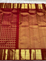 Load image into Gallery viewer, Classic Pinkish Orange 2gm Zari Bridal Elegance Kanchipuram Handloom Silk Saree SS25450
