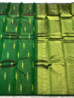 Load image into Gallery viewer, Classic Green 2gm Zari Kanchipuram Handloom Silk Saree SS25973
