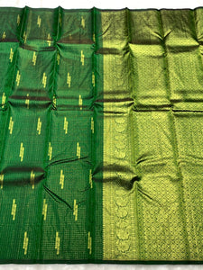 Classic Green 2gm Zari Kanchipuram Handloom Silk Saree SS25973