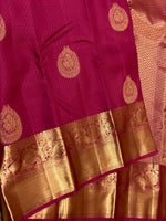 Load image into Gallery viewer, Classic Cerise Pink 2gm Zari Brocade Bridal Elegance Kanchipuram Handloom Silk Saree SS26977
