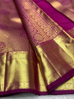Load image into Gallery viewer, Classic Wine Red 2gm Zari Bridal Elegance Kanchipuram Handloom Silk Saree SS28327
