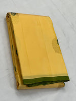 Load image into Gallery viewer, Classic Sunny Yellow 2gm Zari Elegance Kanchipuram Handloom Silk Saree SS25349
