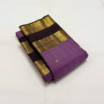 Load image into Gallery viewer, Classic Mauve &amp; Coffee Brown 1gm Zari Elegance Kanchipuram Handloom Silk Saree SS24680
