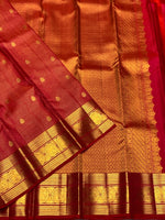 Load image into Gallery viewer, Classic Reddish Pink 2gm Zari Elegance Kanchipuram Handloom Silk Saree SS27500
