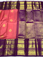 Load image into Gallery viewer, Classic Rose &amp; Vadamalli 2gm Zari Bridal Elegance Kanchipuram Handloom Silk Saree SS25276
