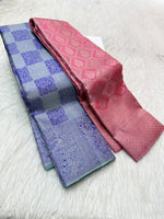 Load image into Gallery viewer, Classic Light Purple Blue 2gm Zari Bridal Elegance Kanchipuram Handloom Silk Saree SS28366
