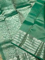 Load image into Gallery viewer, Classic Yellow &amp; Jade Green 2gm Zari Kanchipuram Handloom Silk Saree SS25819

