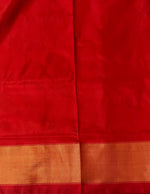 Load image into Gallery viewer, Classic White &amp; Chilli Red Ikkat Elegance Kanchipuram Handloom Silk Saree SS23630
