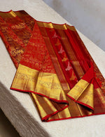 Load image into Gallery viewer, Classic Chilli Red 2gm Zari Elegance Kanchipuram Handloom Silk Saree SS27880
