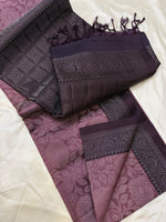 Load image into Gallery viewer, Classic Mauve &amp; Aubergine Elegance Handloom Soft Silk Saree SS25297
