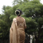 Load image into Gallery viewer, Classic Beige Elegance Tissue Silk Saree SS25260
