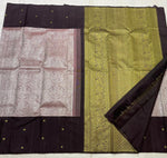 Load image into Gallery viewer, Classic Cocoa &amp; Mud Brown 2gm Zari Elegance Kanchipuram Handloom Silk Saree SS25201
