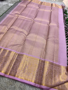 Classic Green & Baby Pink Kanchipuram Handloom Silk Saree SS26029