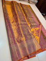 Load image into Gallery viewer, Classic Creamy Pink Bridal Elegance Tissue Kanchipuram Handloom Silk Saree SS27987
