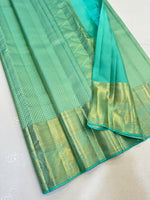 Load image into Gallery viewer, Classic Pastel Green Elegance Kanchipuram Handloom Silk Saree SS24687
