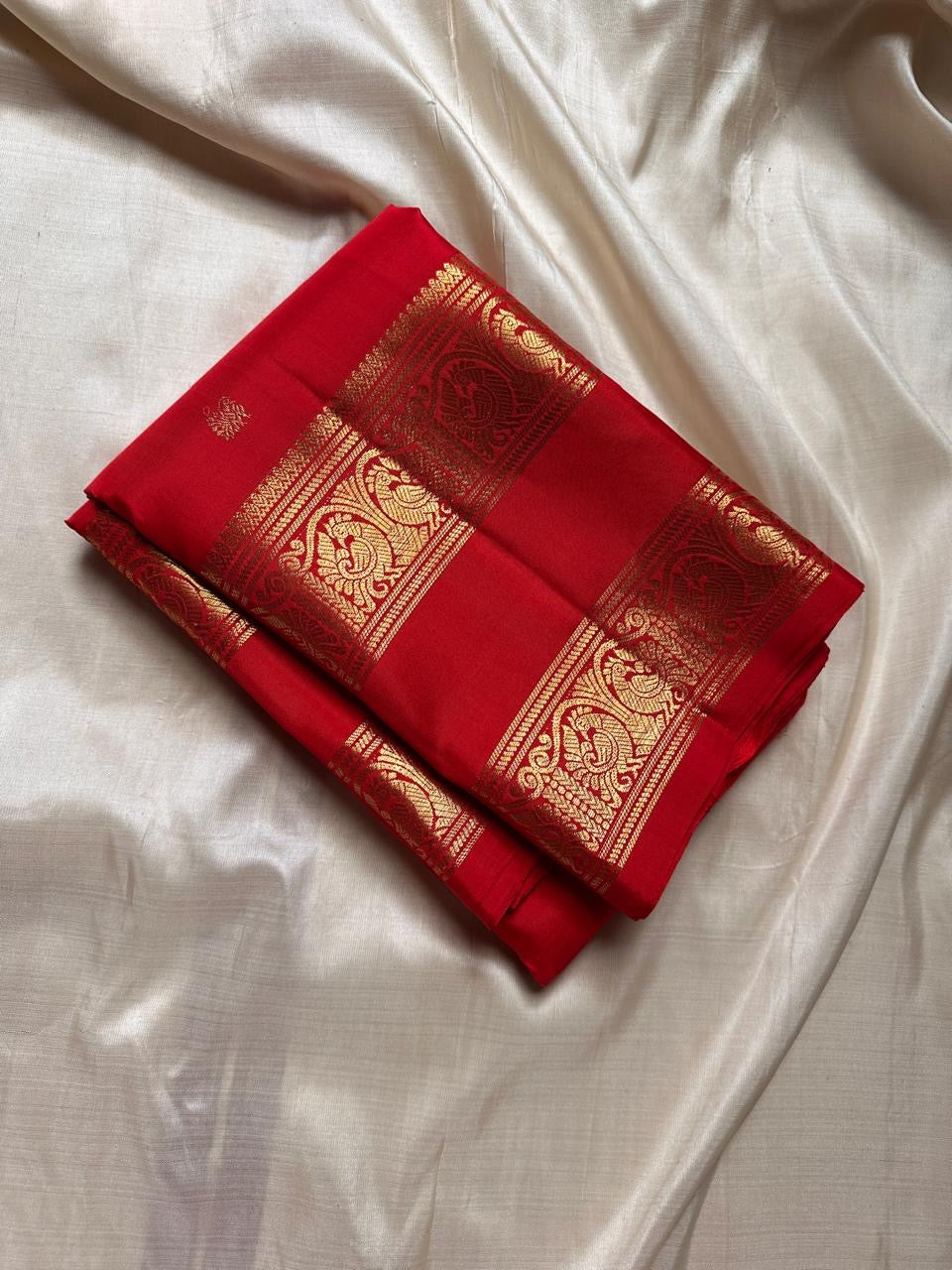 Classic Orange 2gm Zari Elegance Kanchipuram Handloom Silk Saree SS24234