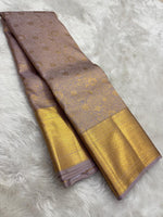 Load image into Gallery viewer, Classic Mauve Bridal Elegance Kanchipuram Handloom Silk Saree SS27820
