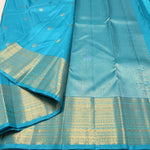 Load image into Gallery viewer, Classic Sky Blue 1gm Zari Elegance Kanchipuram Handloom Silk Saree SS24679
