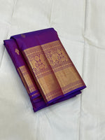 Load image into Gallery viewer, Classic Vadamalli Purple 2gm Zari Bridal Elegance Kanchipuram Handloom Silk Saree SS24810
