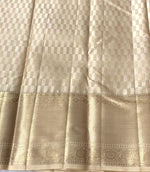 Load image into Gallery viewer, Classic Ice Blue &amp; Beige 2gm Zari Elegance Kanchipuram Silk Saree SS23892
